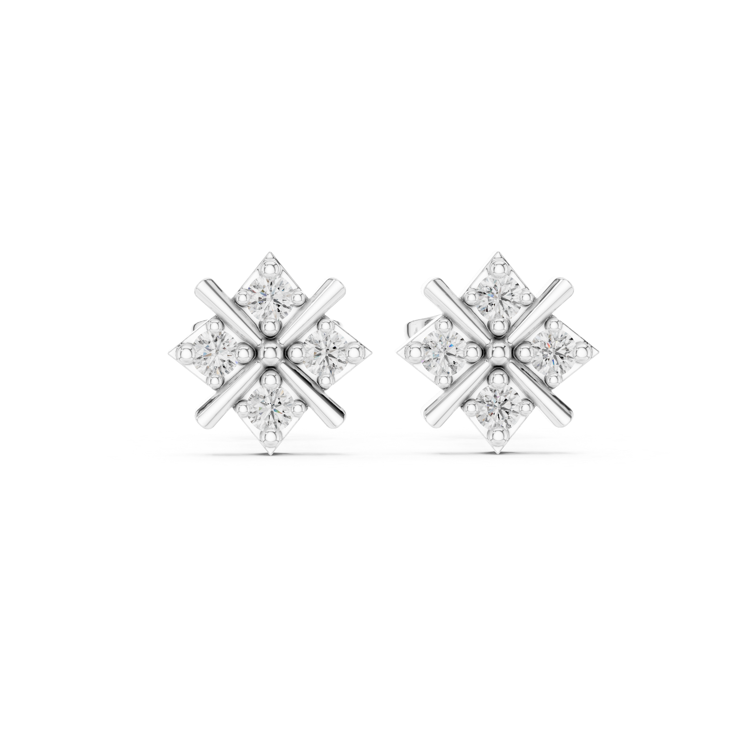 Calm Sea lab grown diamond earring design