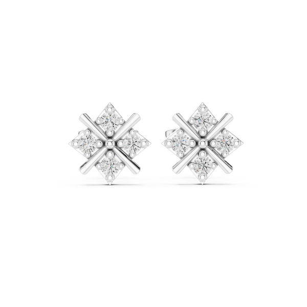 Calm Sea lab grown diamond earring design