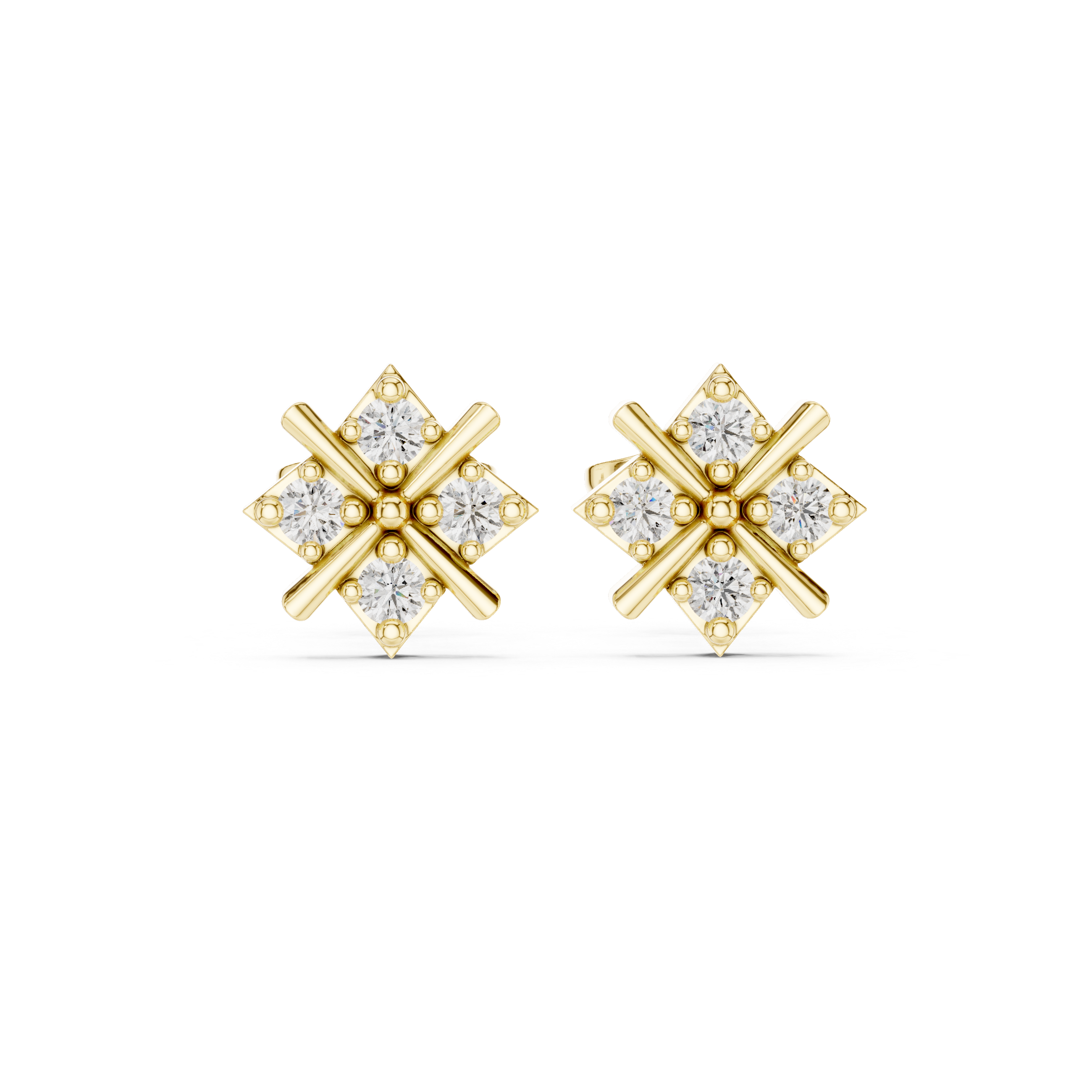 Calm Sea lab grown diamond earring design