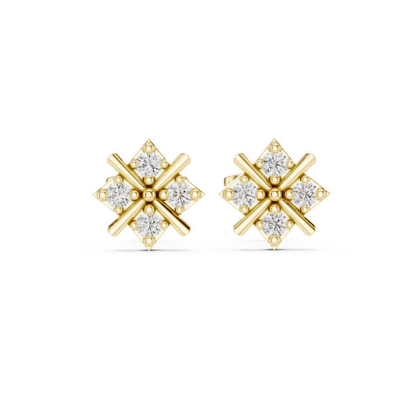 Calm Sea lab grown diamond earring design