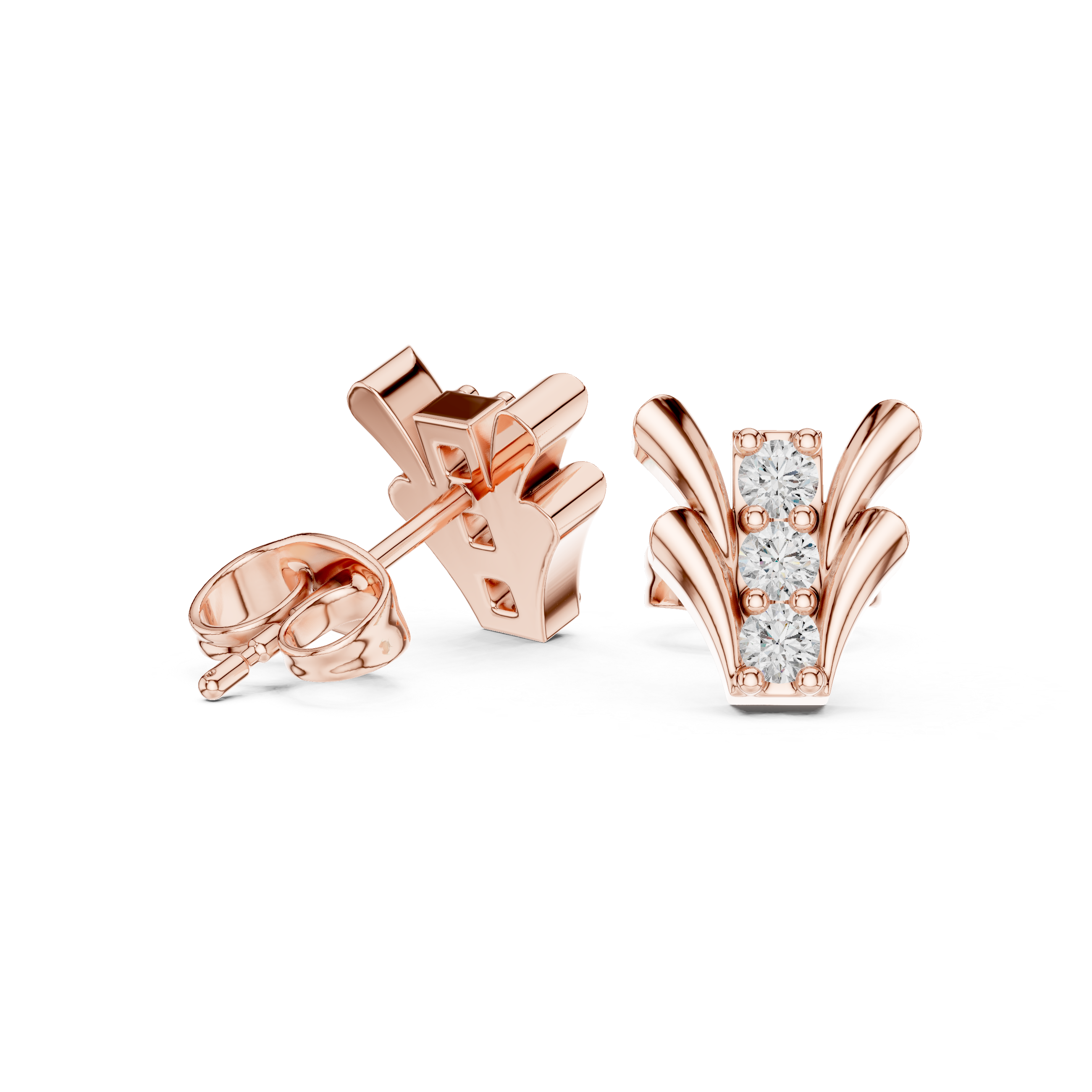 Happy Tear lab grown diamond earring design