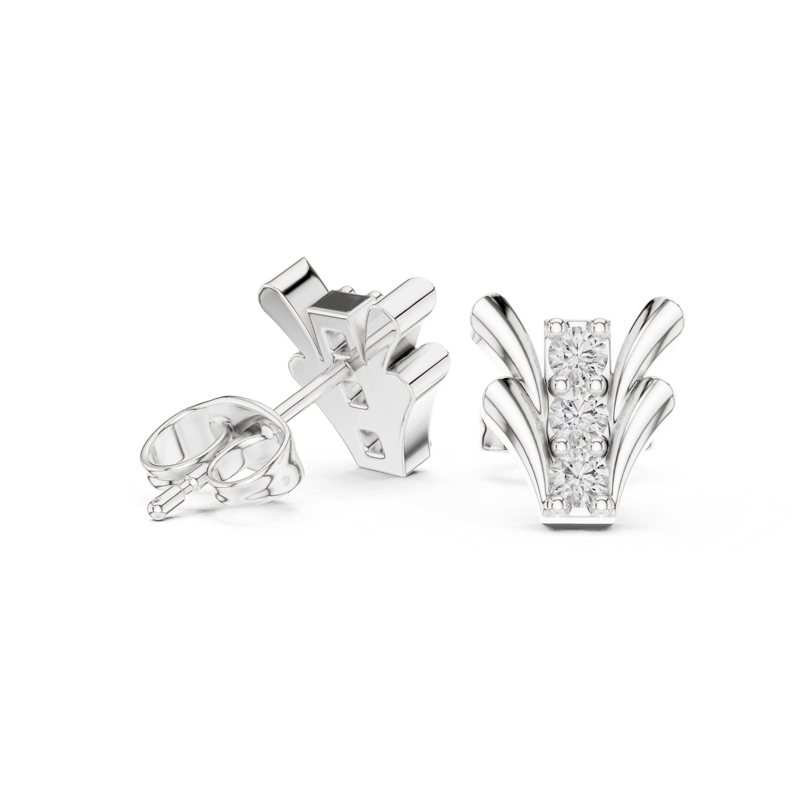 Happy Tear lab grown diamond earring design