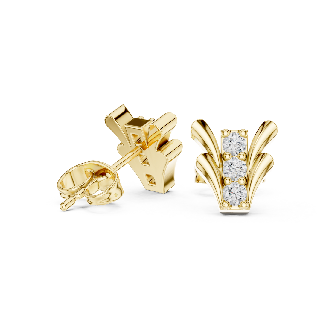 Happy Tear lab grown diamond earring design