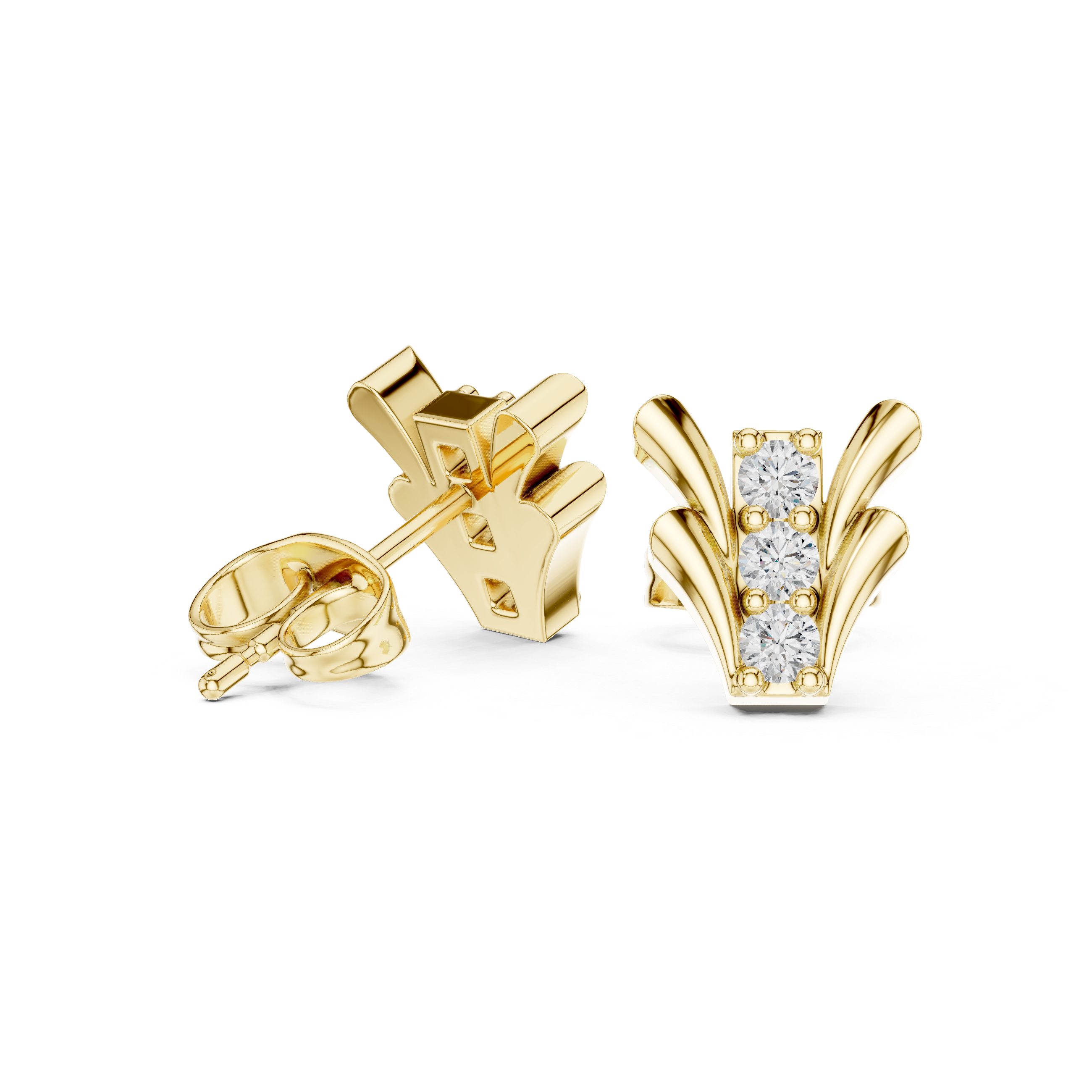 Happy Tear lab grown diamond earring design