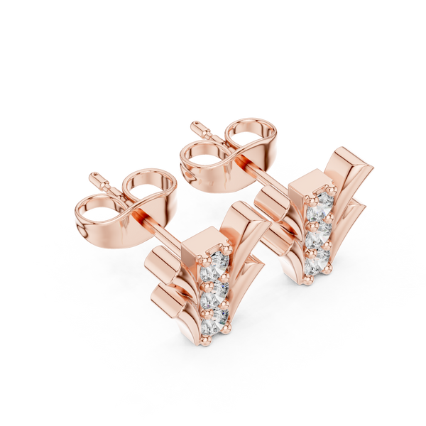 Happy Tear lab grown diamond earring design