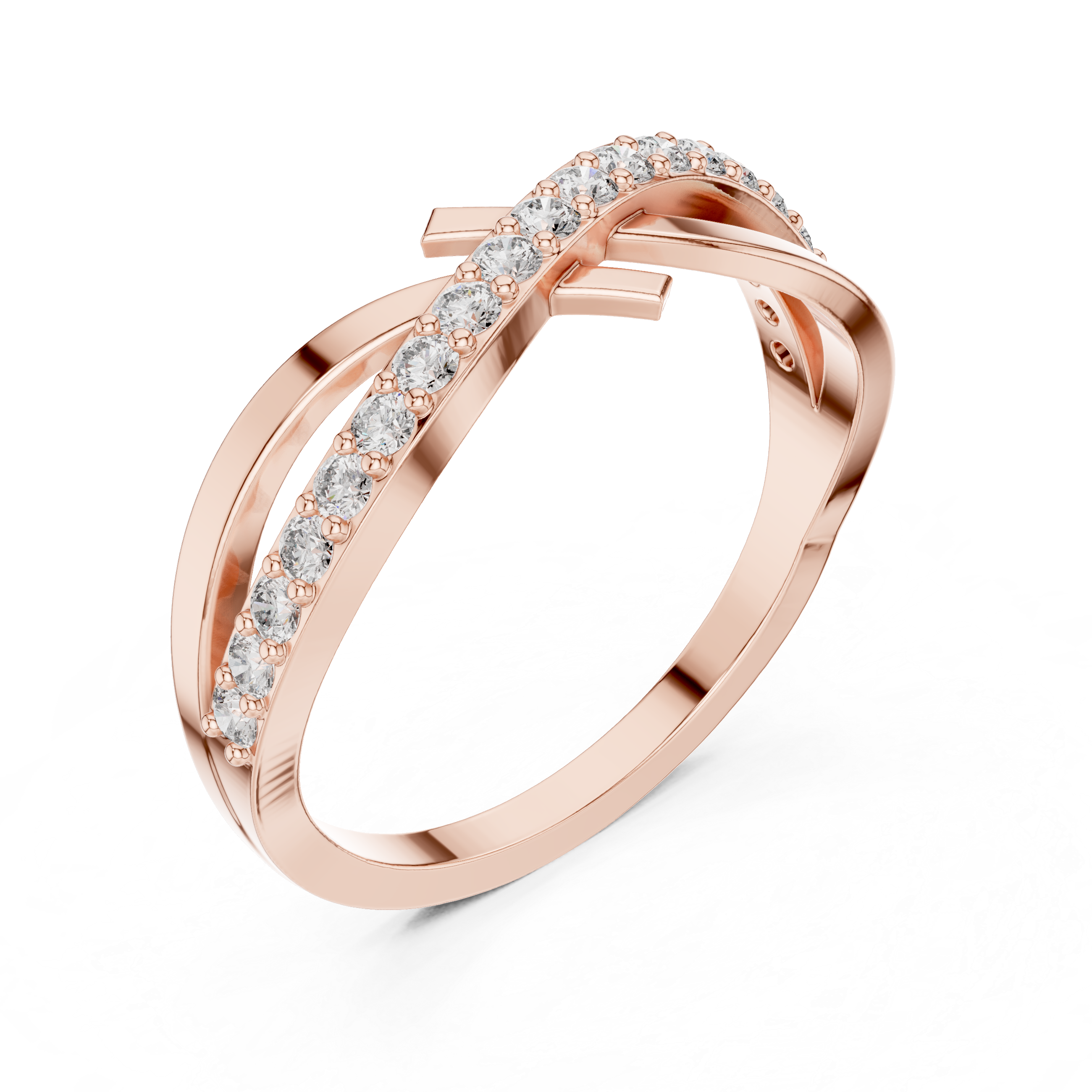 Empress Crown lab grown diamond ring