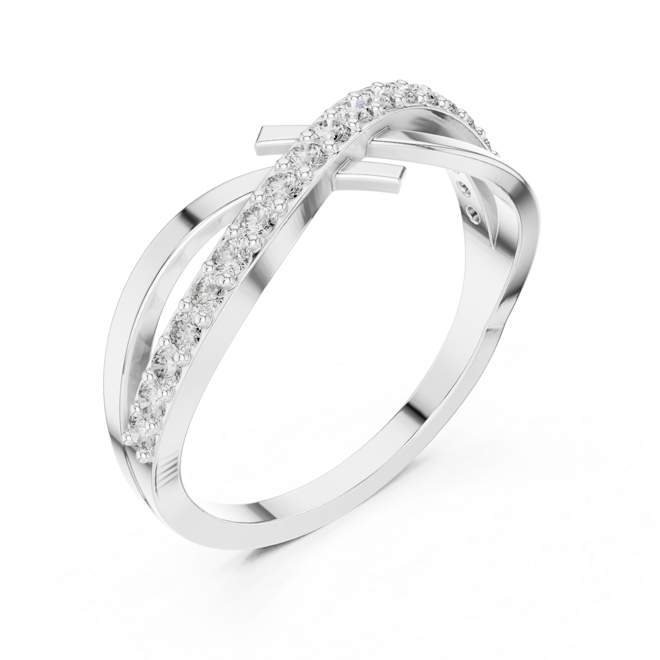 Empress Crown lab grown diamond ring