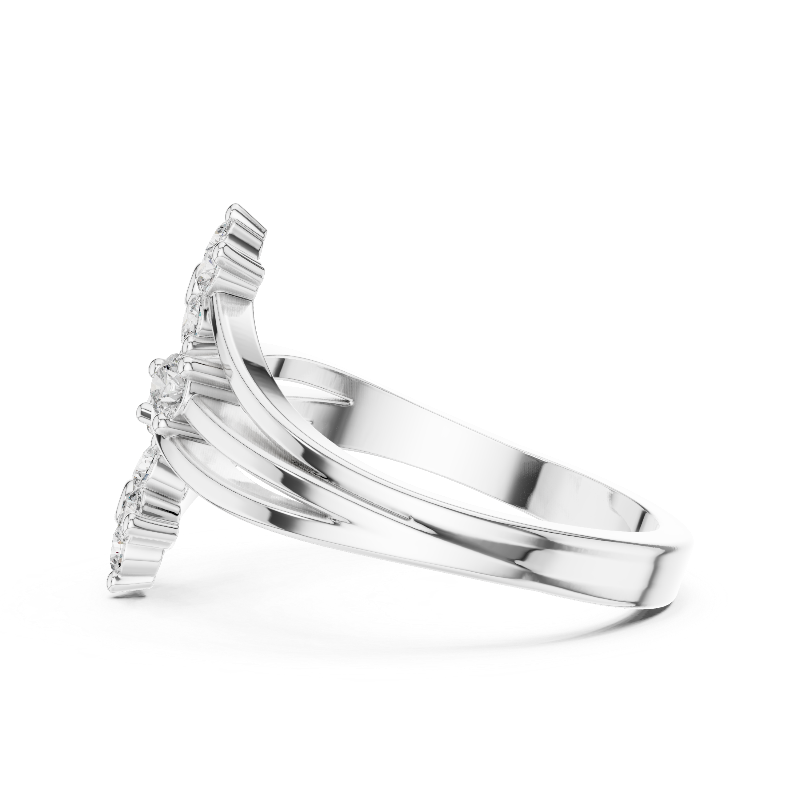 Tapestry Weave lab grown diamond ring