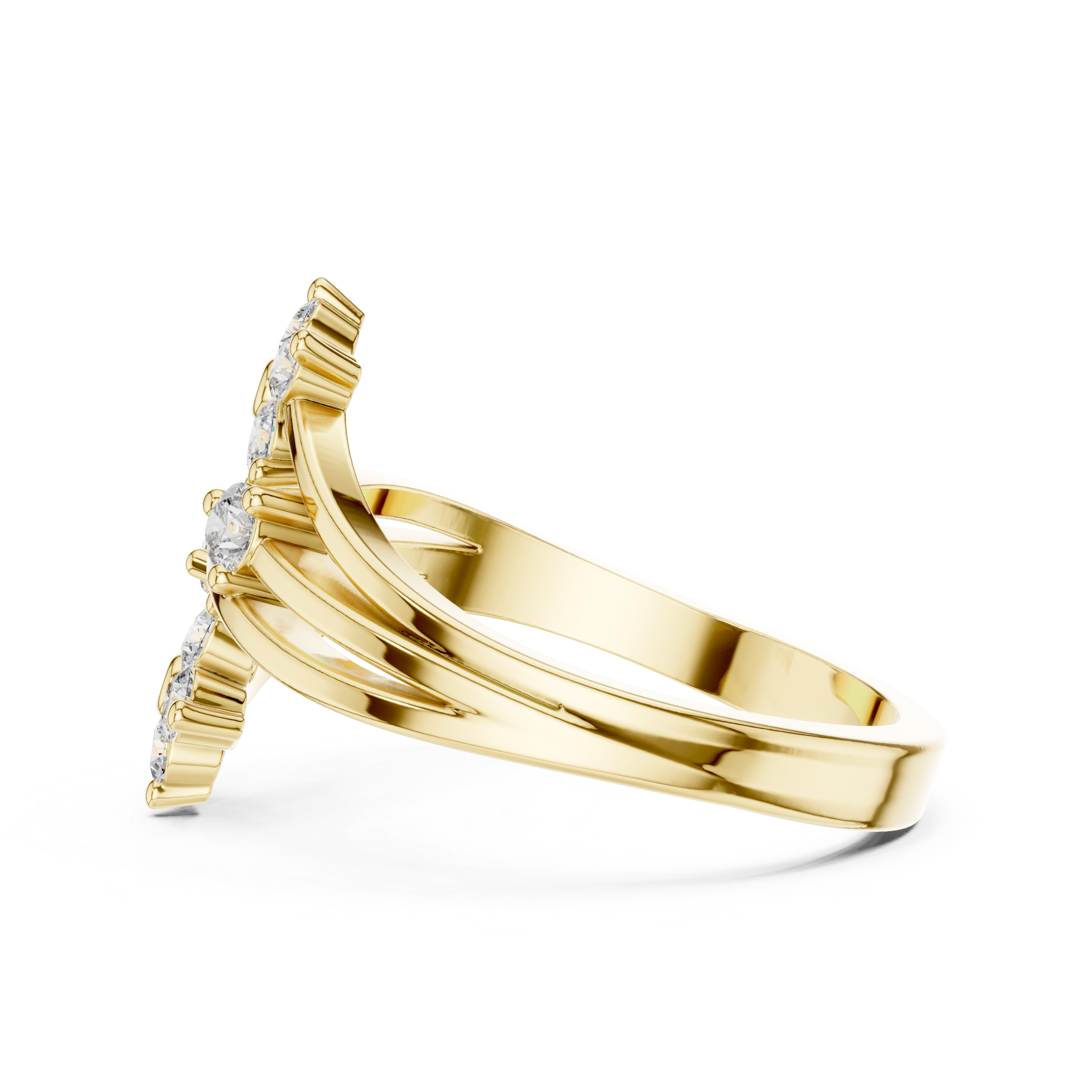 Tapestry Weave lab grown diamond ring