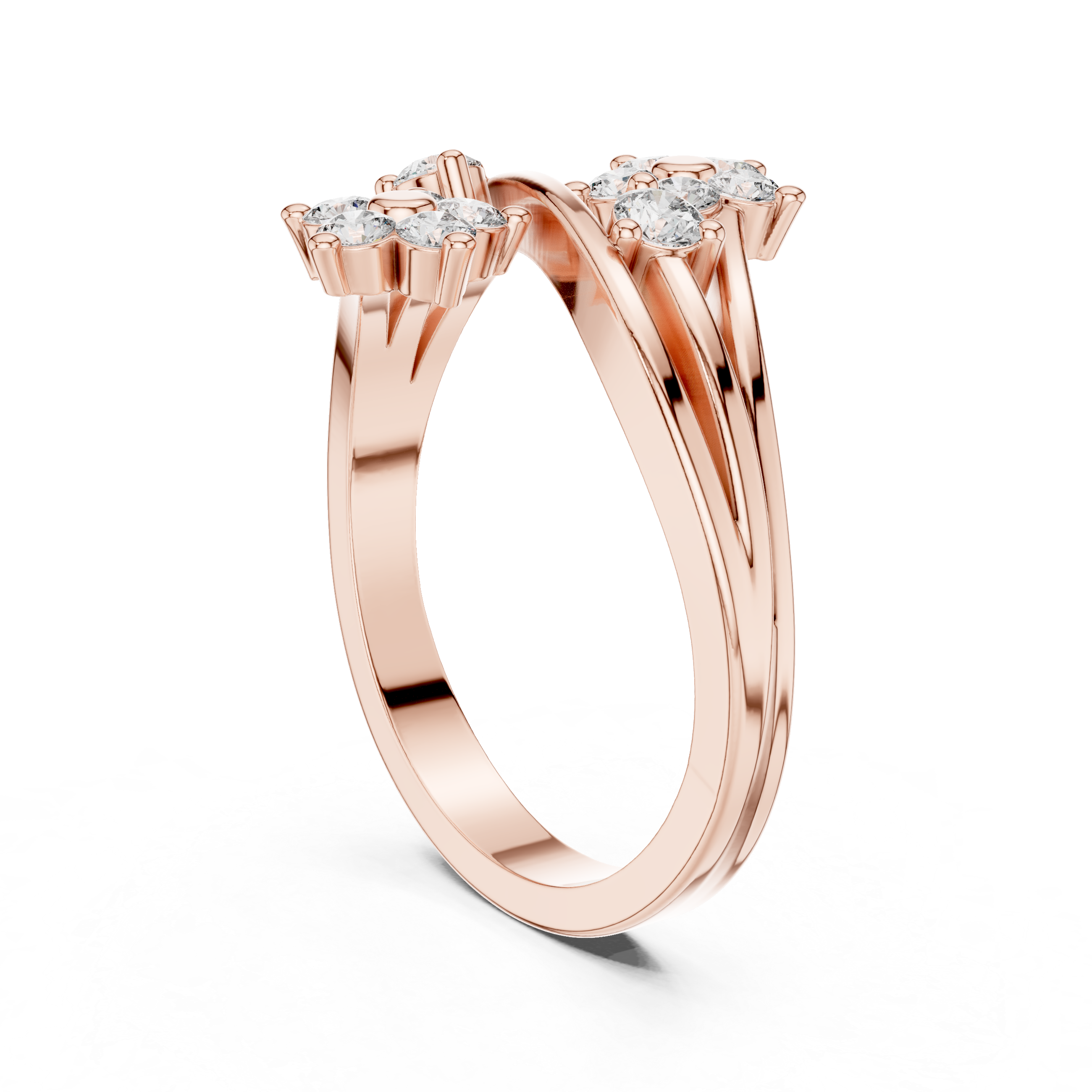 Tapestry Weave lab grown diamond ring