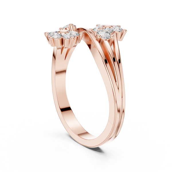 Tapestry Weave lab grown diamond ring