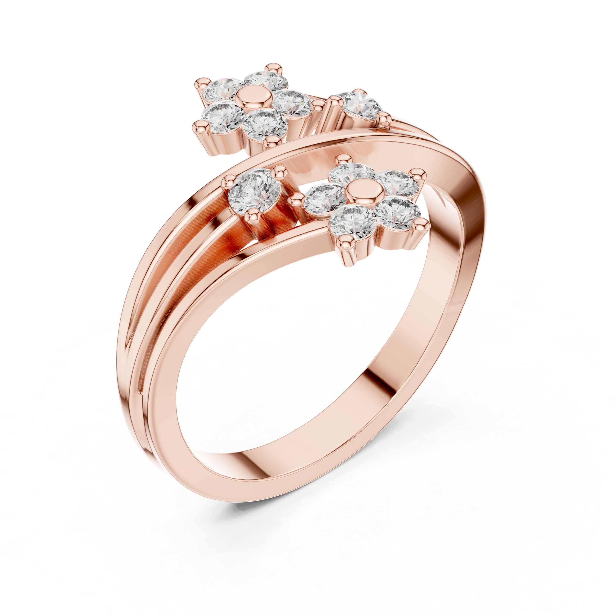 Tapestry Weave lab grown diamond ring