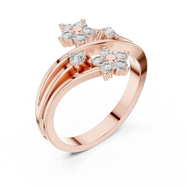 Tapestry Weave lab grown diamond ring