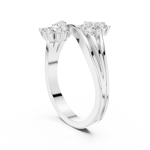 Tapestry Weave lab grown diamond ring