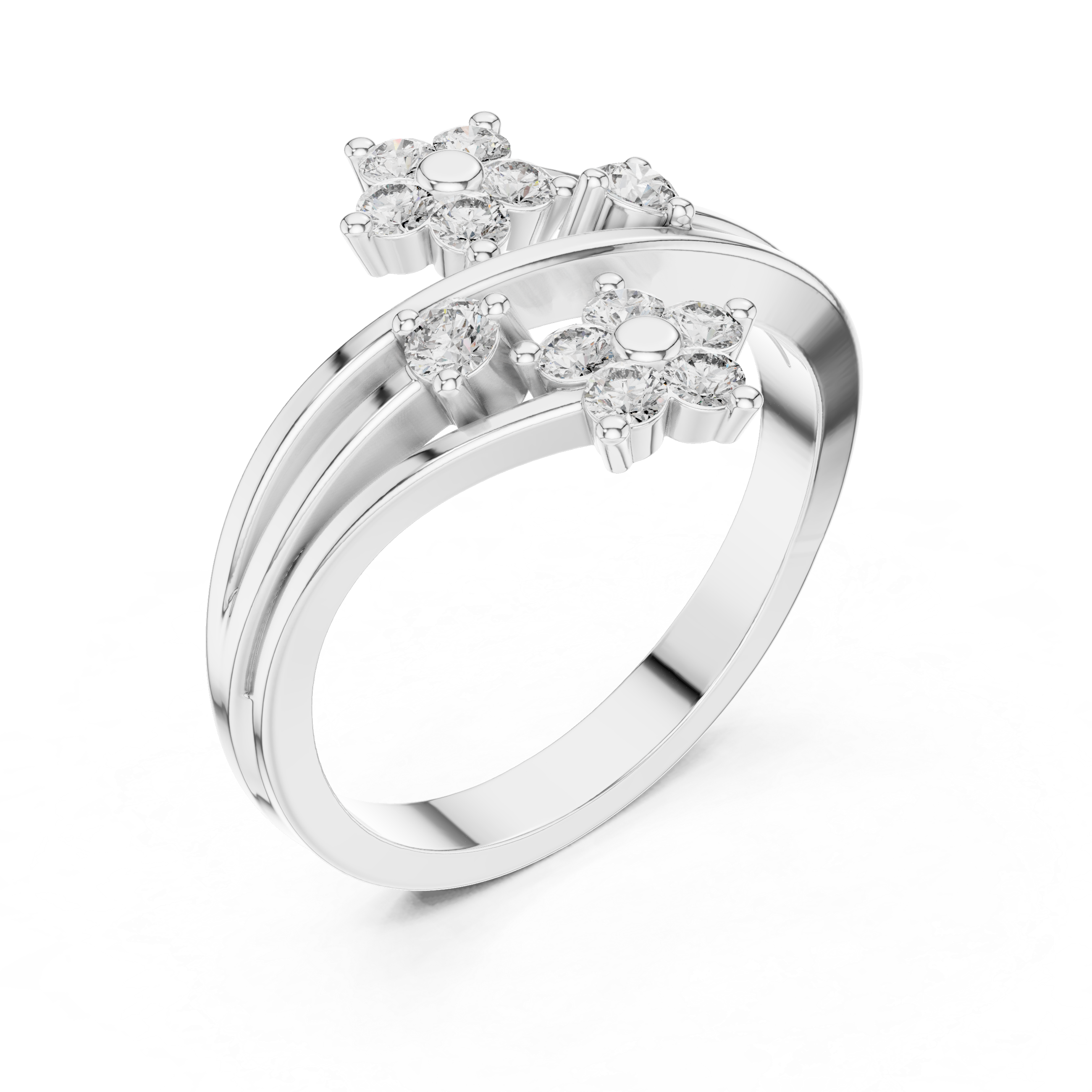 Tapestry Weave lab grown diamond ring