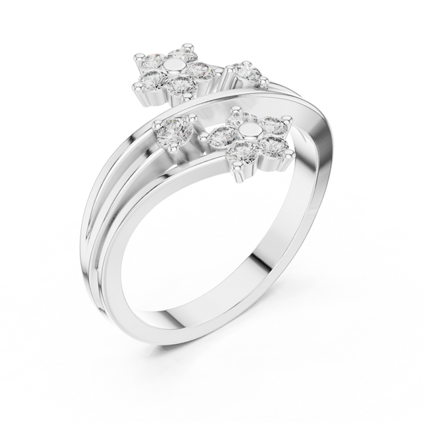 Tapestry Weave lab grown diamond ring