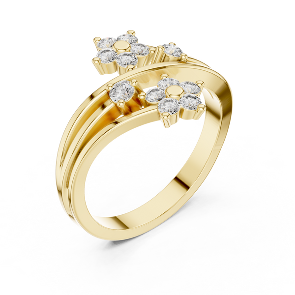 Tapestry Weave lab grown diamond ring