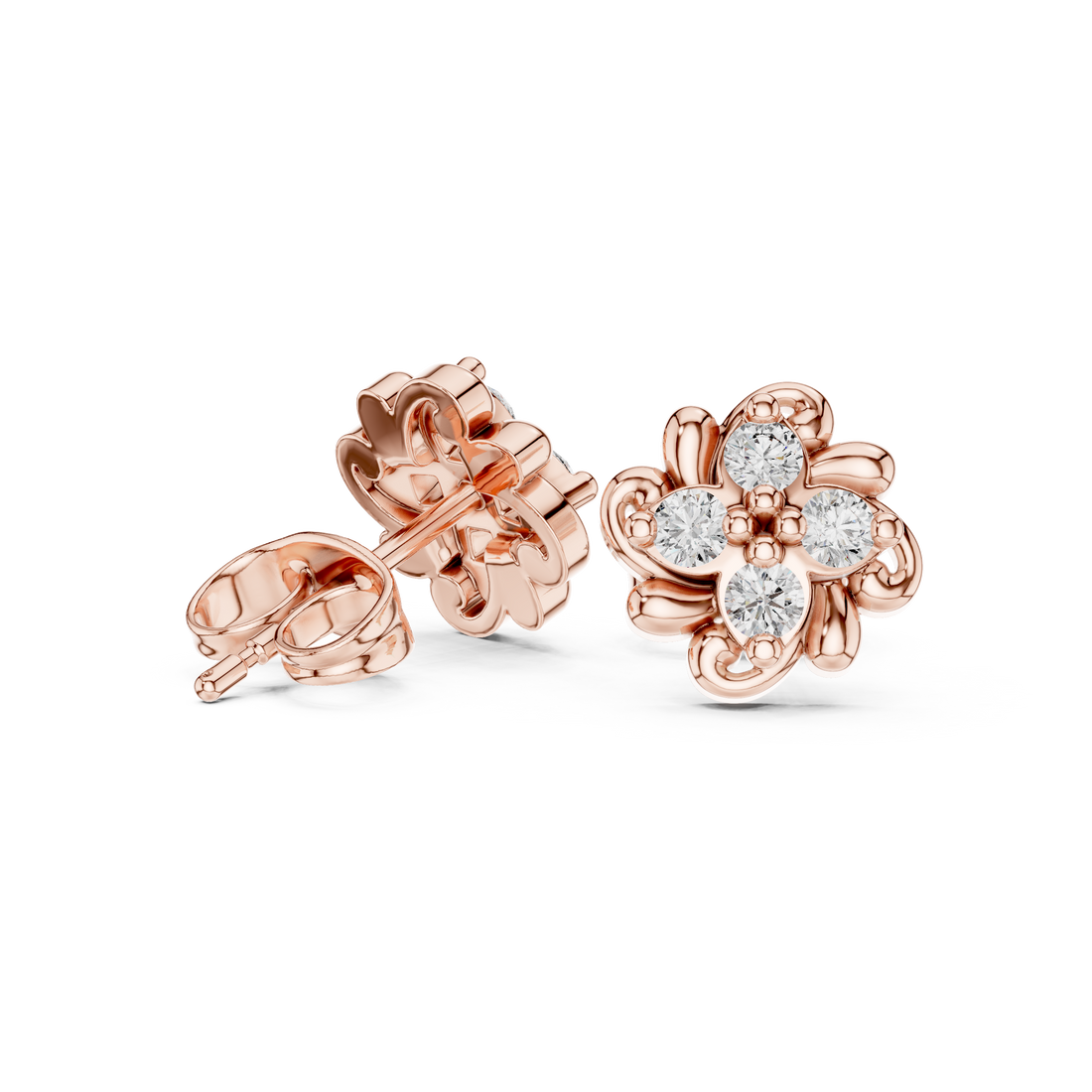 Fine Detail lab grown diamond earring design