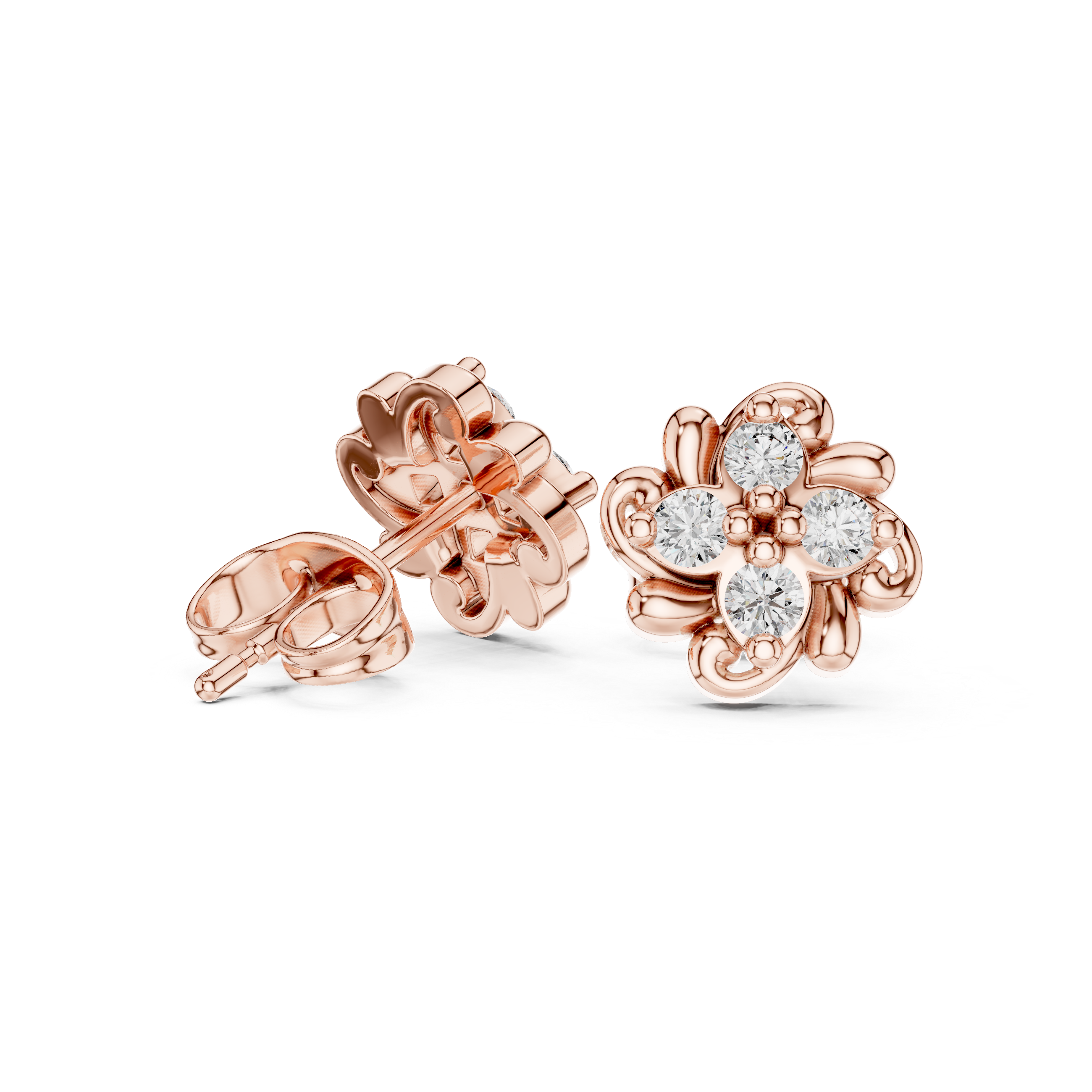 Fine Detail lab grown diamond earring design