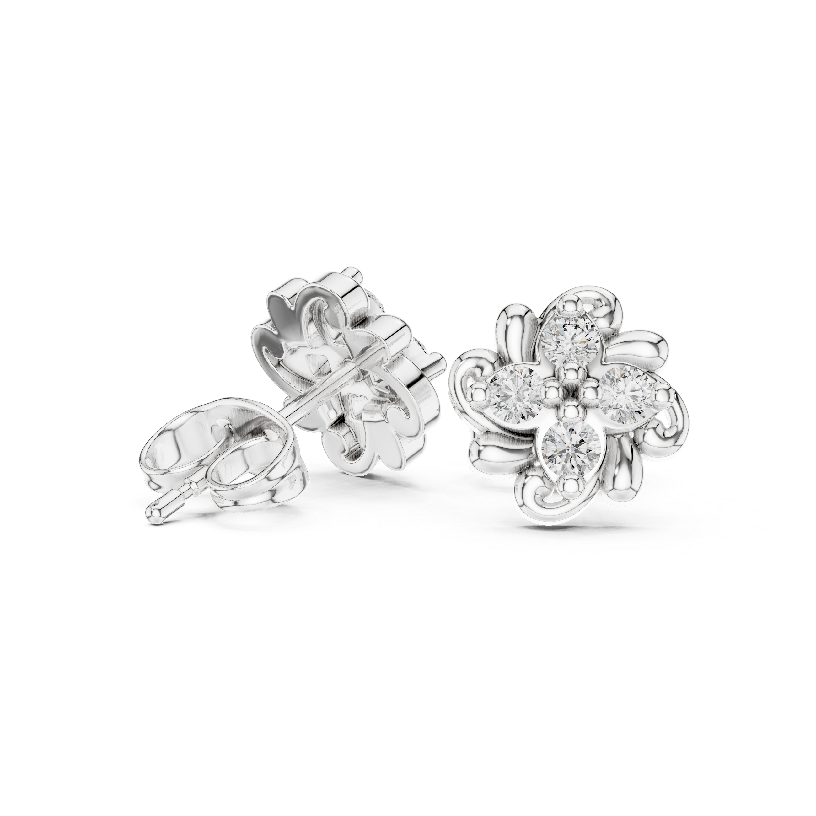 Fine Detail lab grown diamond earring design