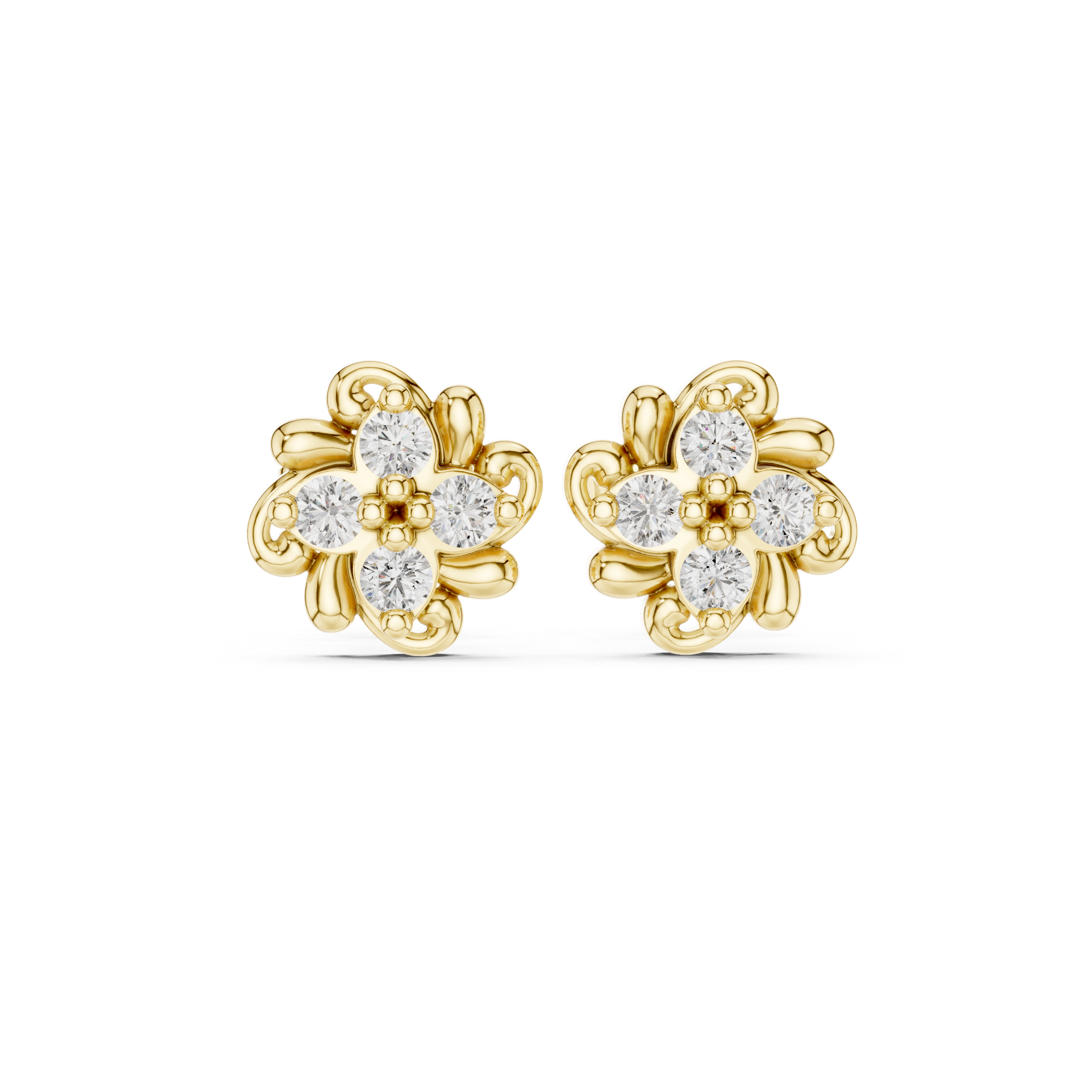 Fine Detail lab grown diamond earring design