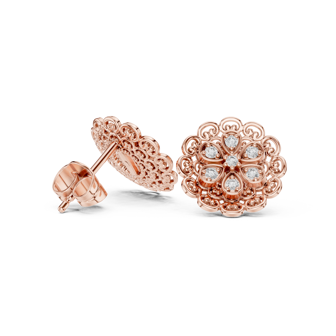Vintage Soul lab grown diamond earring design