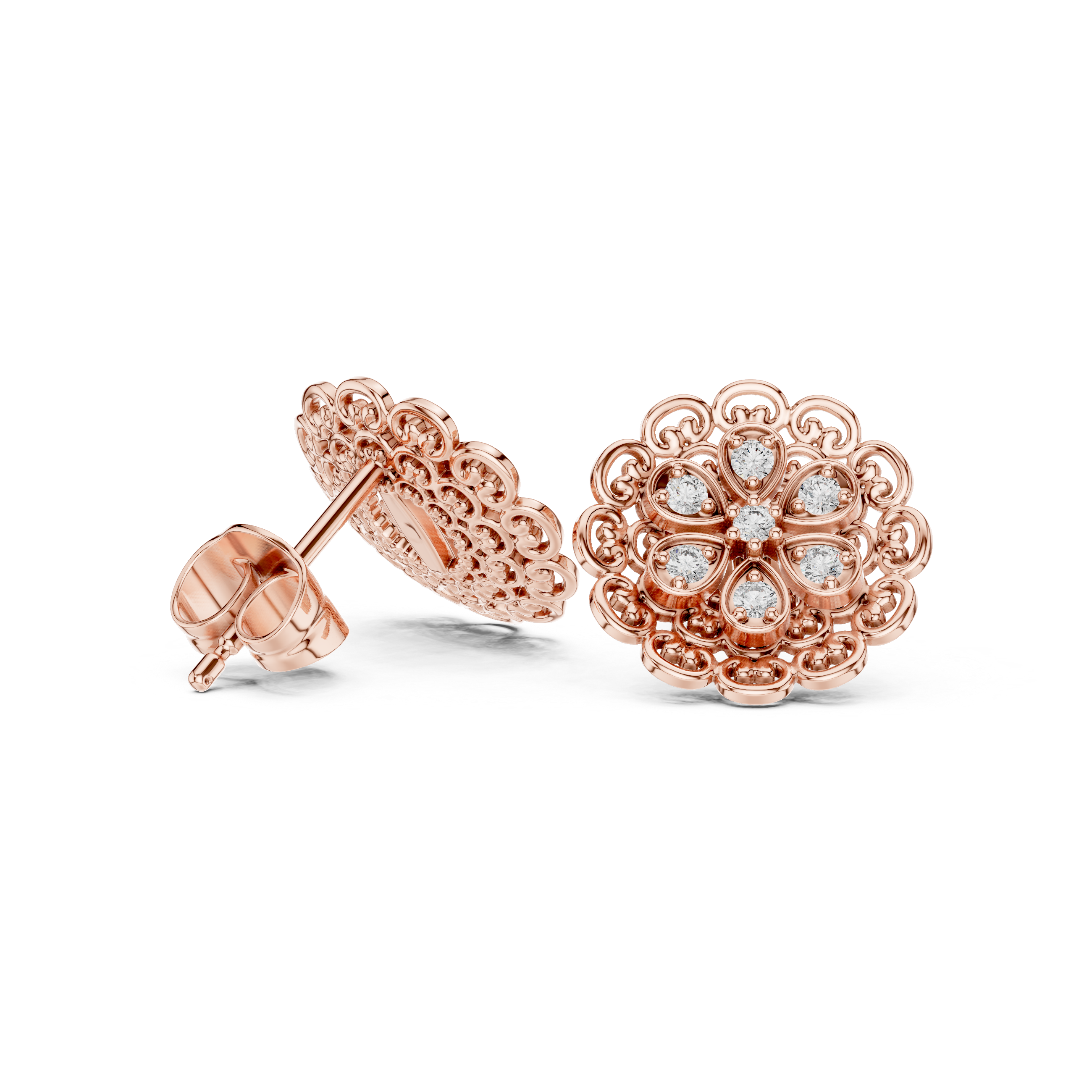 Vintage Soul lab grown diamond earring design