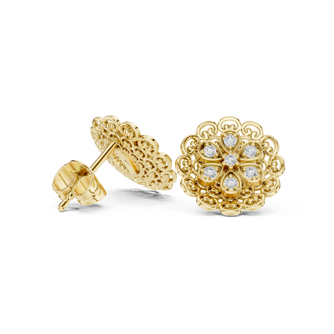 Vintage Soul lab grown diamond earring design