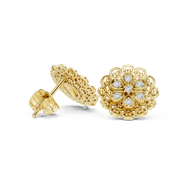 Vintage Soul lab grown diamond earring design
