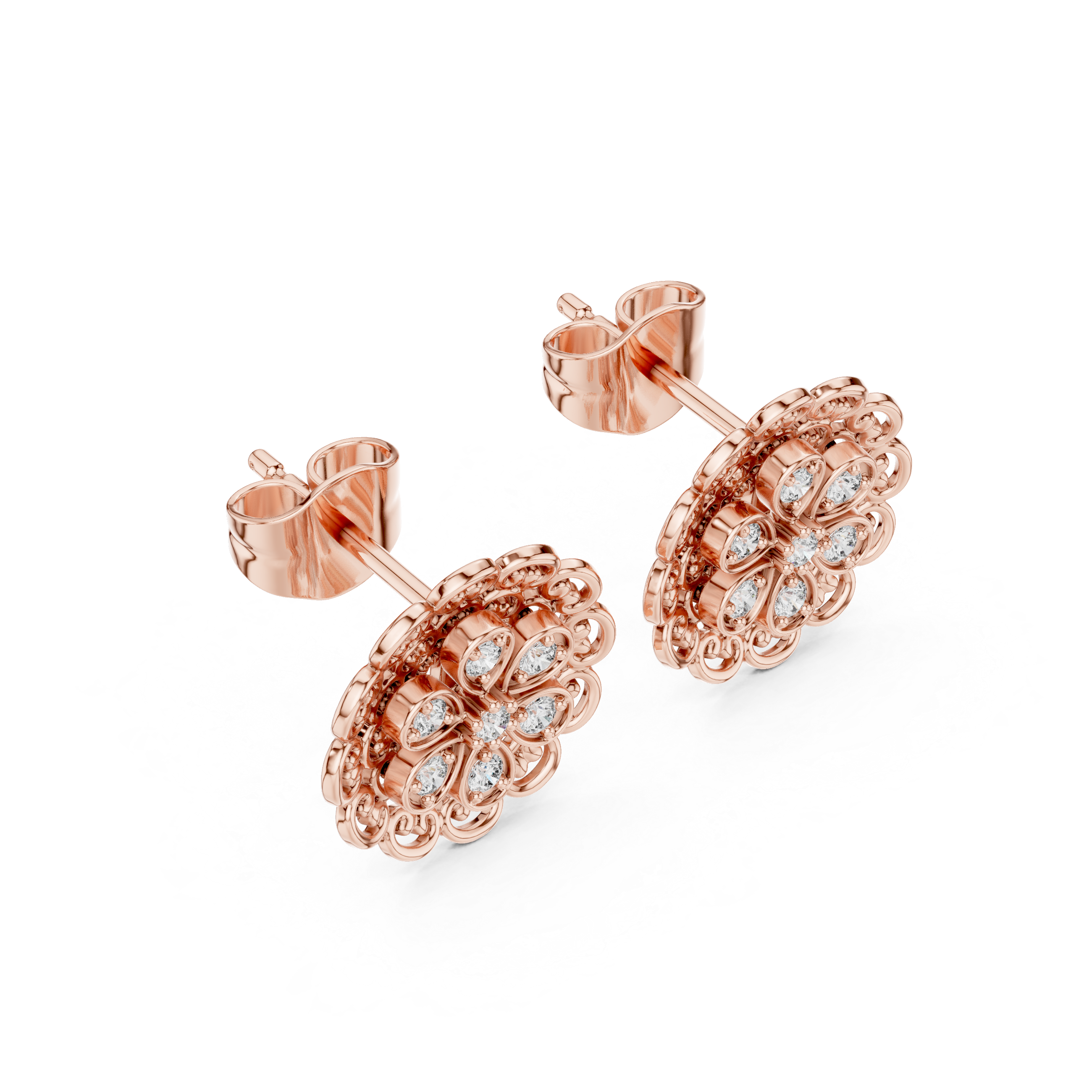 Vintage Soul lab grown diamond earring design