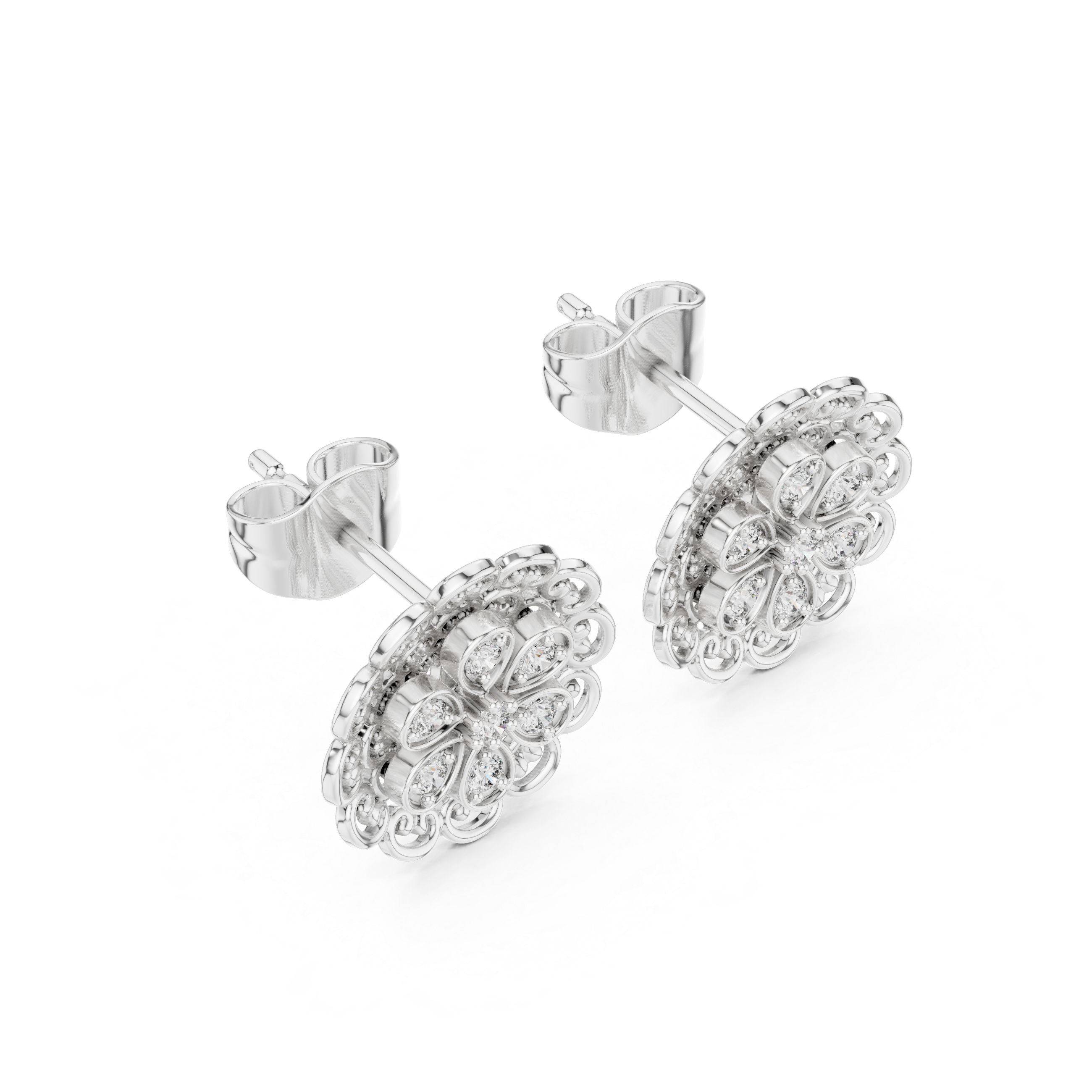 Vintage Soul lab grown diamond earring design