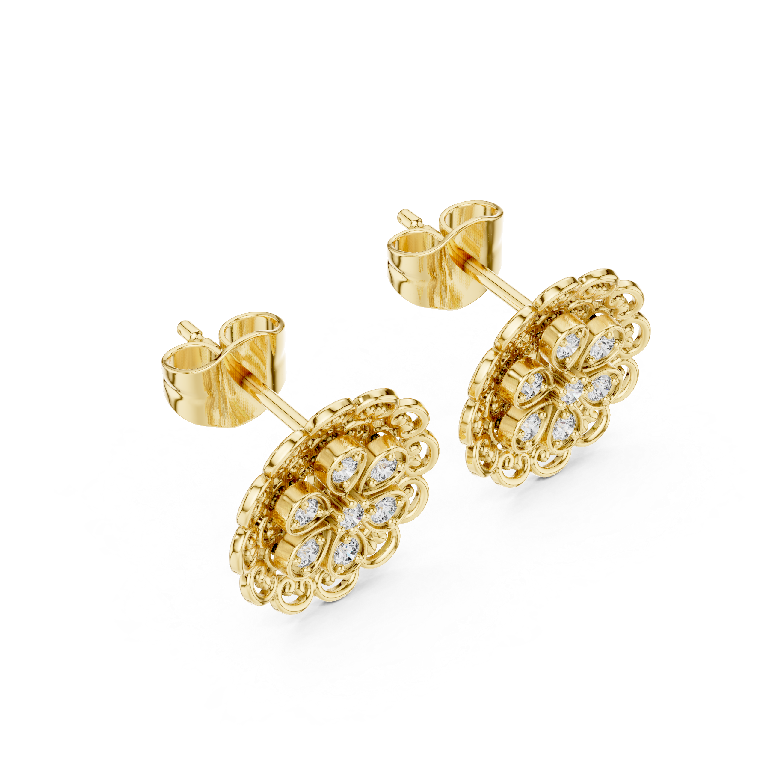 Vintage Soul lab grown diamond earring design