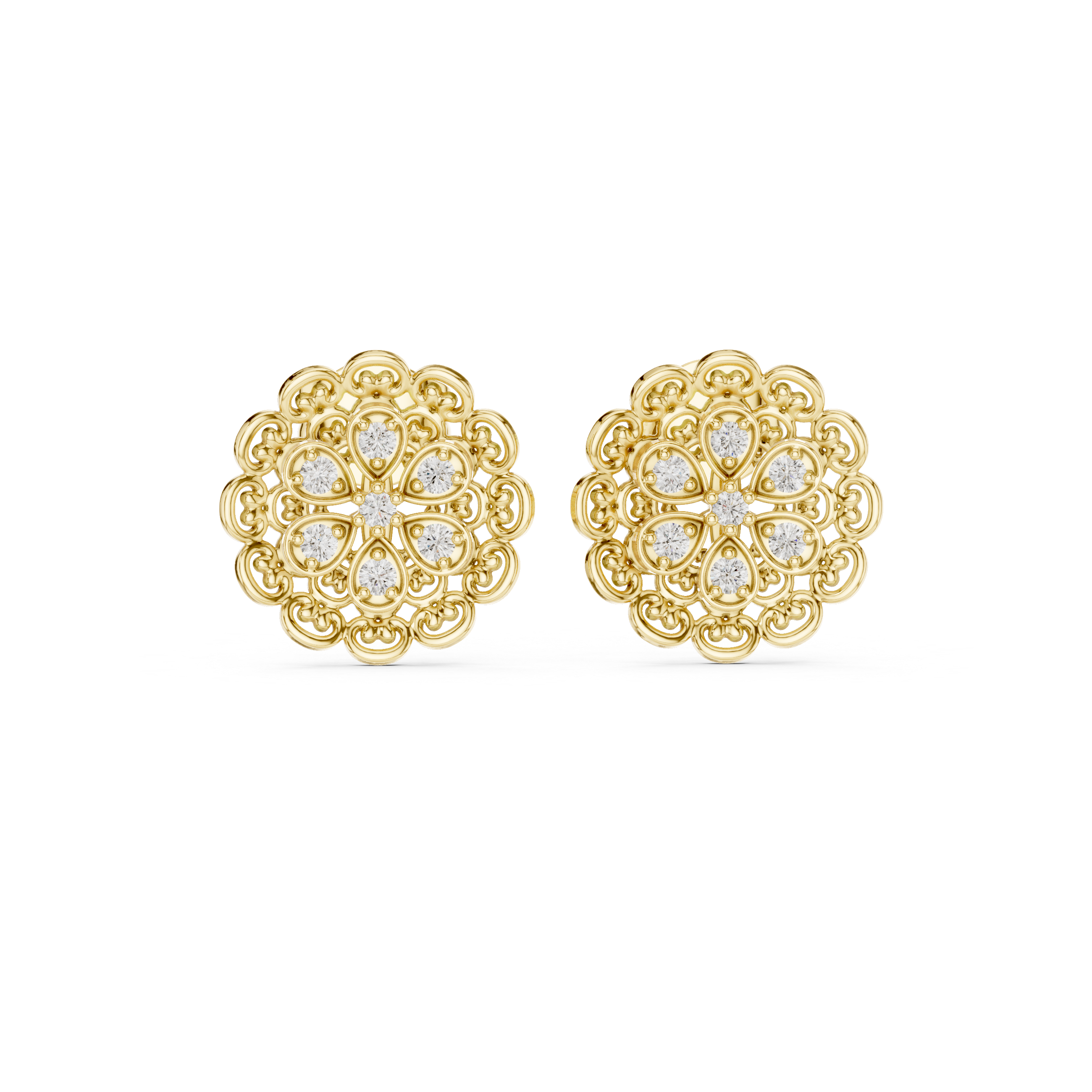 Vintage Soul lab grown diamond earring design