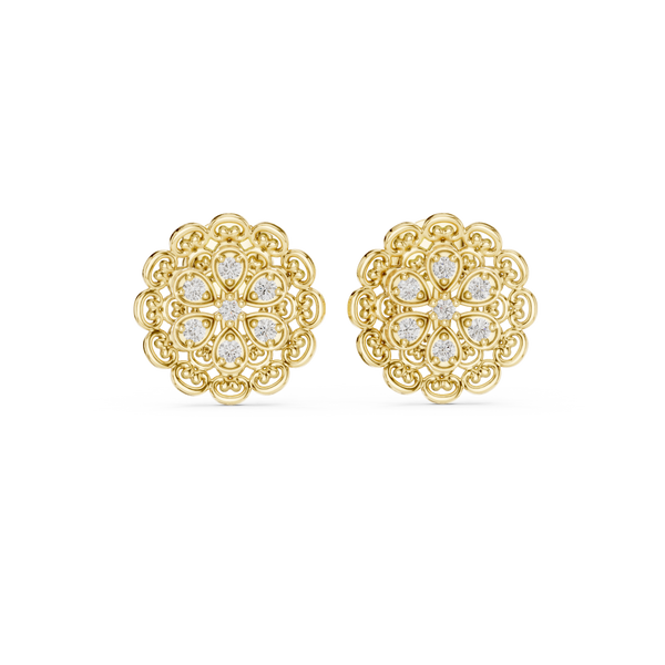 Vintage Soul lab grown diamond earring design