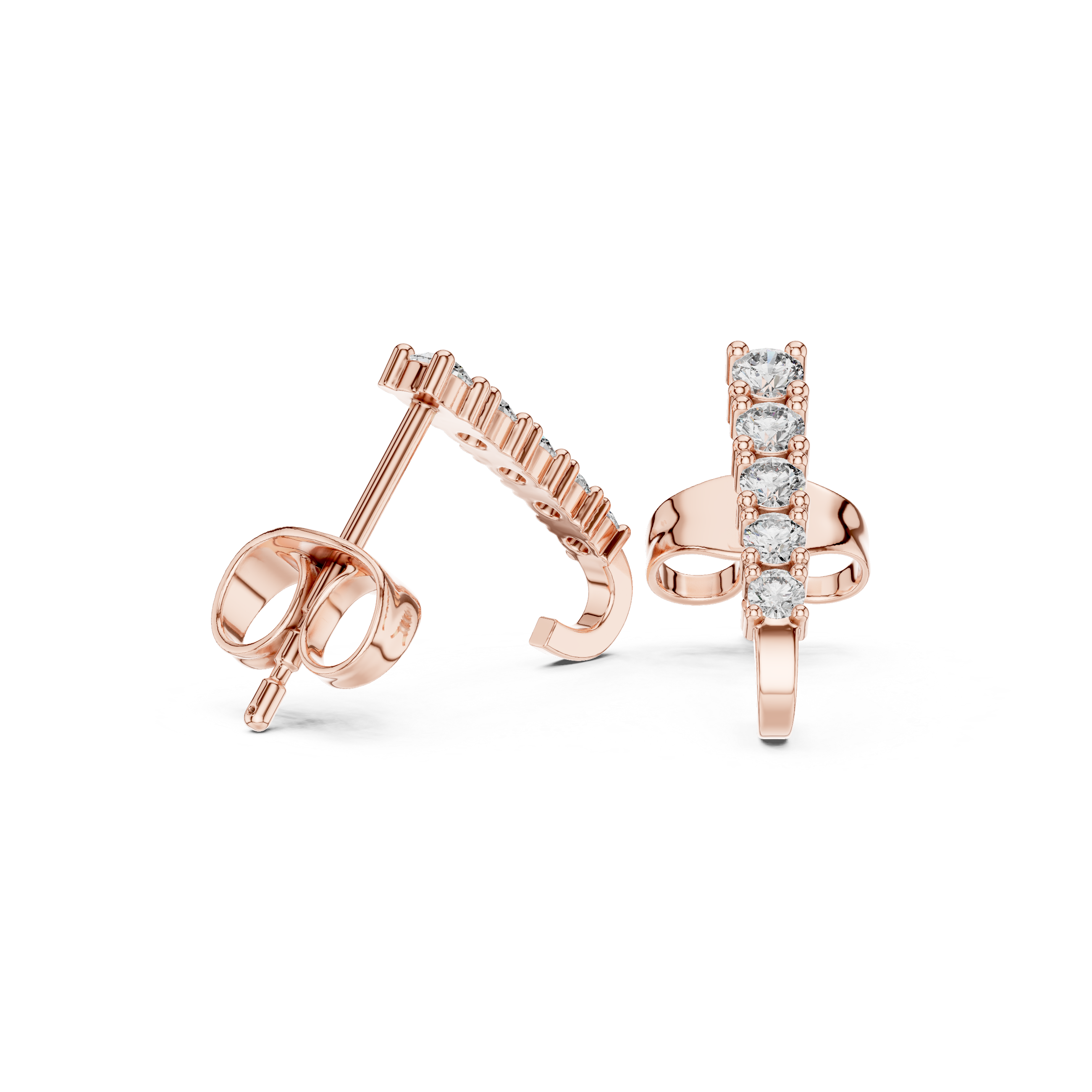 Hidden Spark lab grown diamond earring design