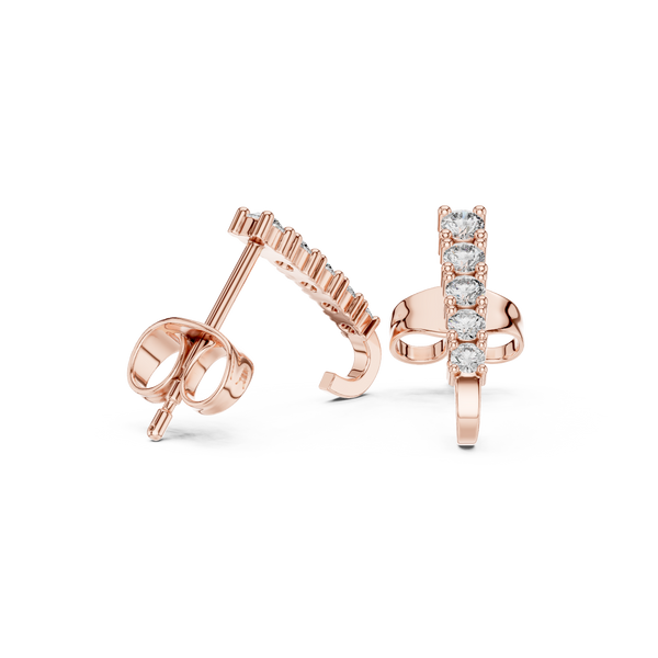 Hidden Spark lab grown diamond earring design