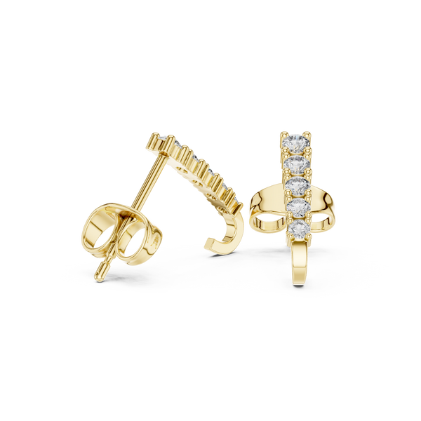 Hidden Spark lab grown diamond earring design