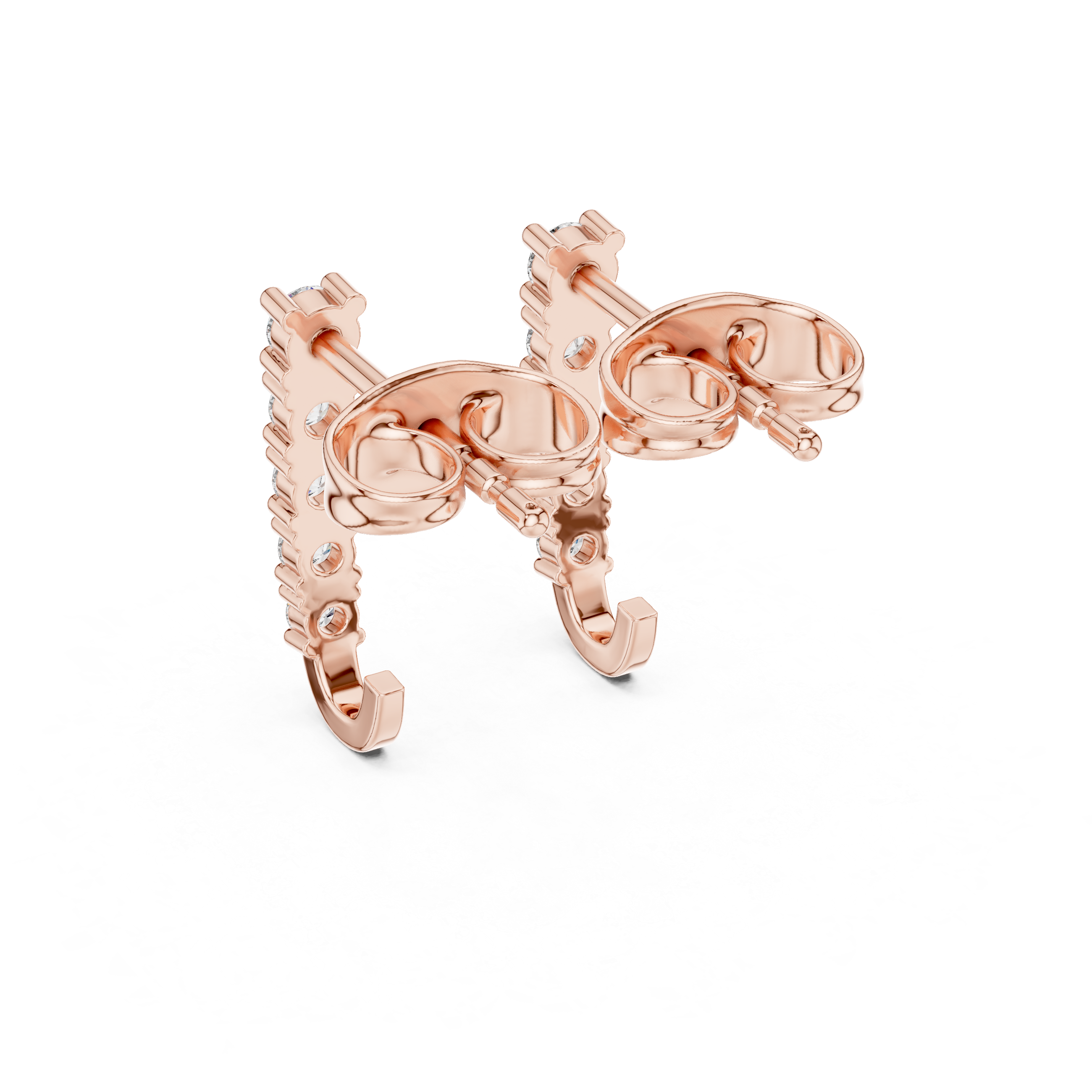Hidden Spark lab grown diamond earring design