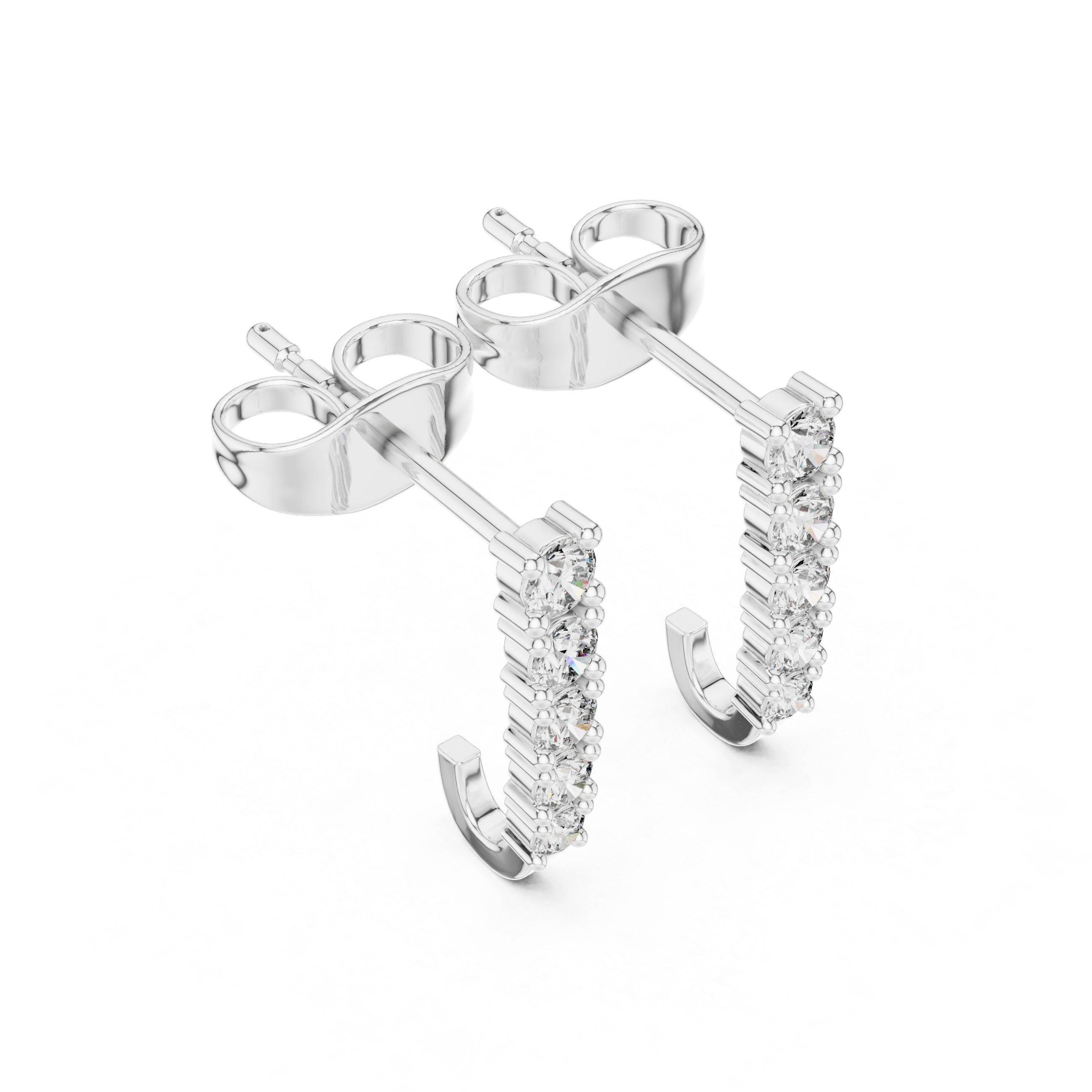Hidden Spark lab grown diamond earring design