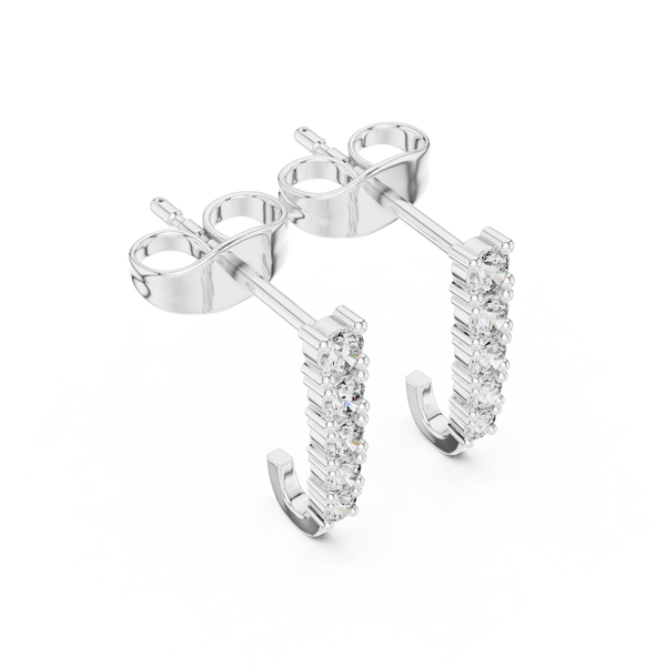 Hidden Spark lab grown diamond earring design