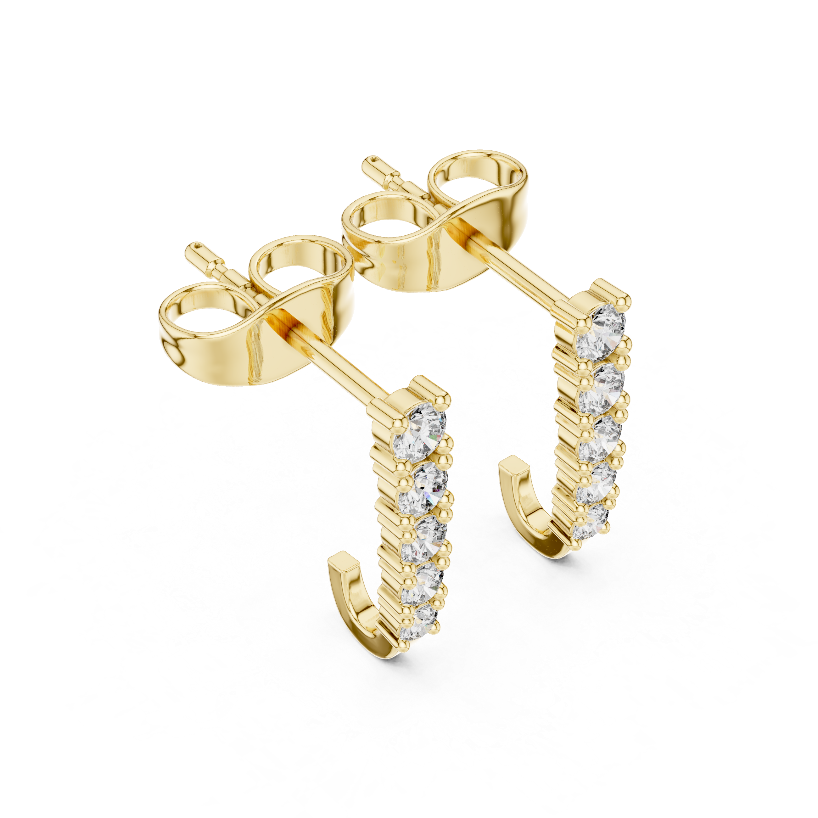 Hidden Spark lab grown diamond earring design