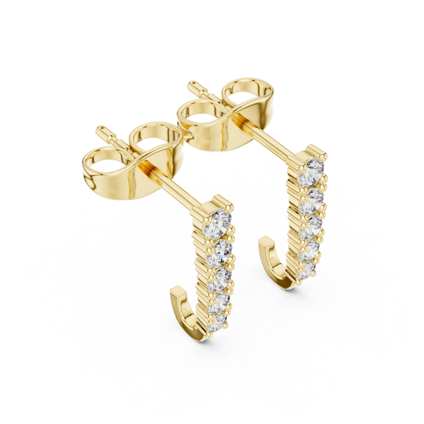 Hidden Spark lab grown diamond earring design