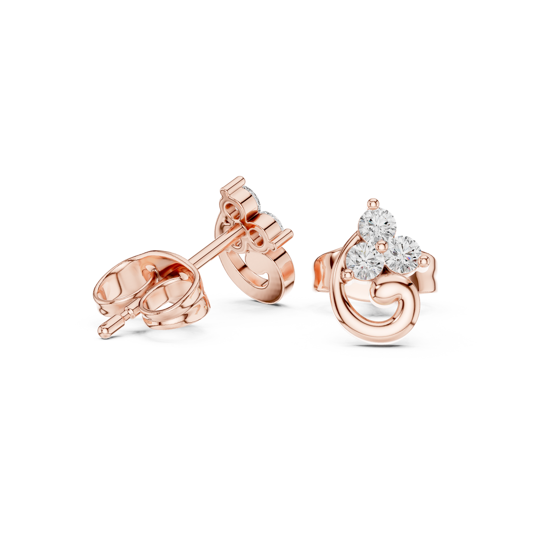 Silent Wish lab grown diamond earring design