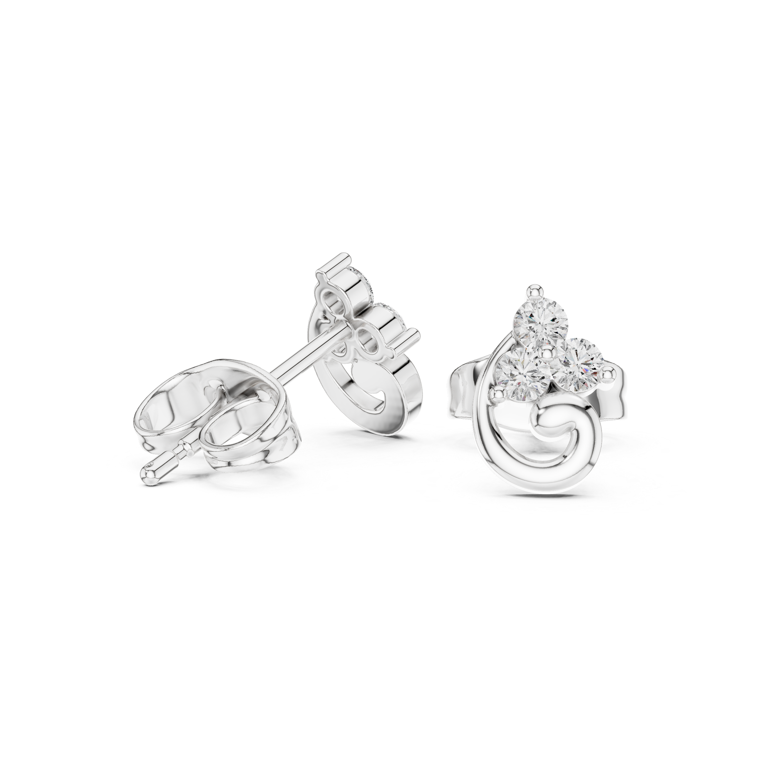 Silent Wish lab grown diamond earring design