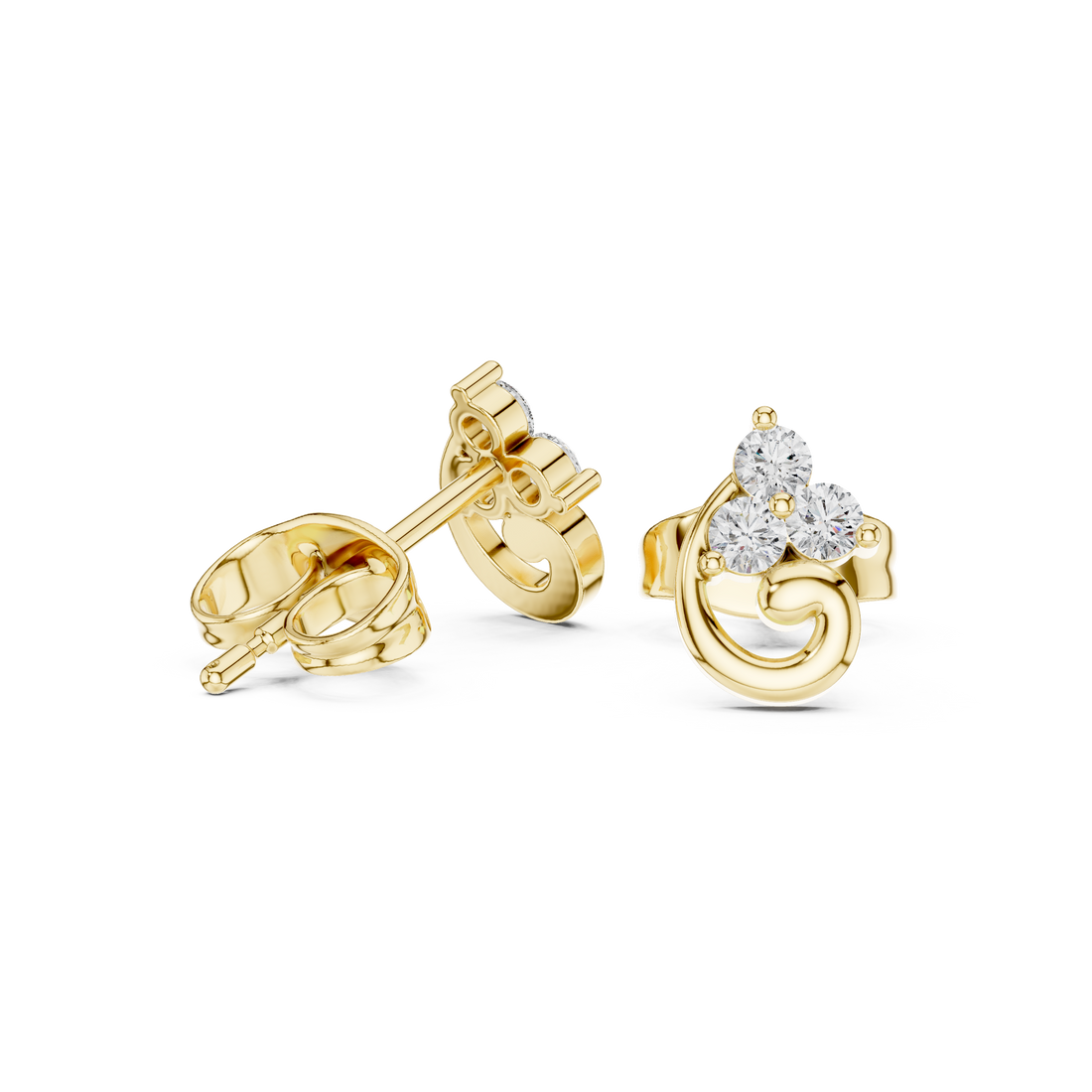 Silent Wish lab grown diamond earring design