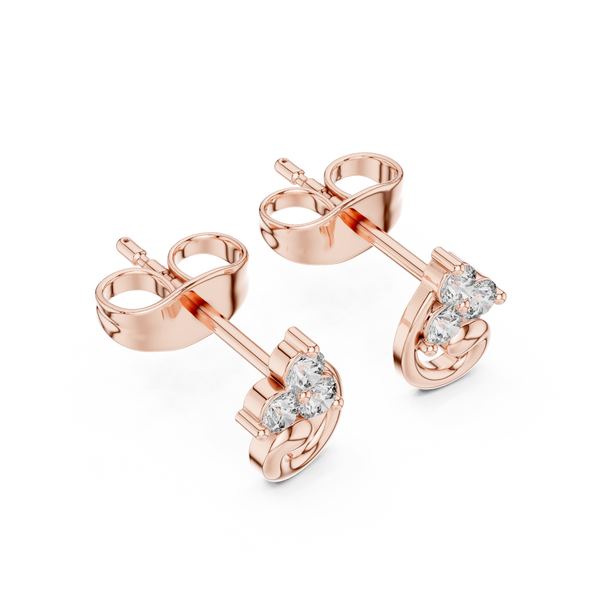 Silent Wish lab grown diamond earring design