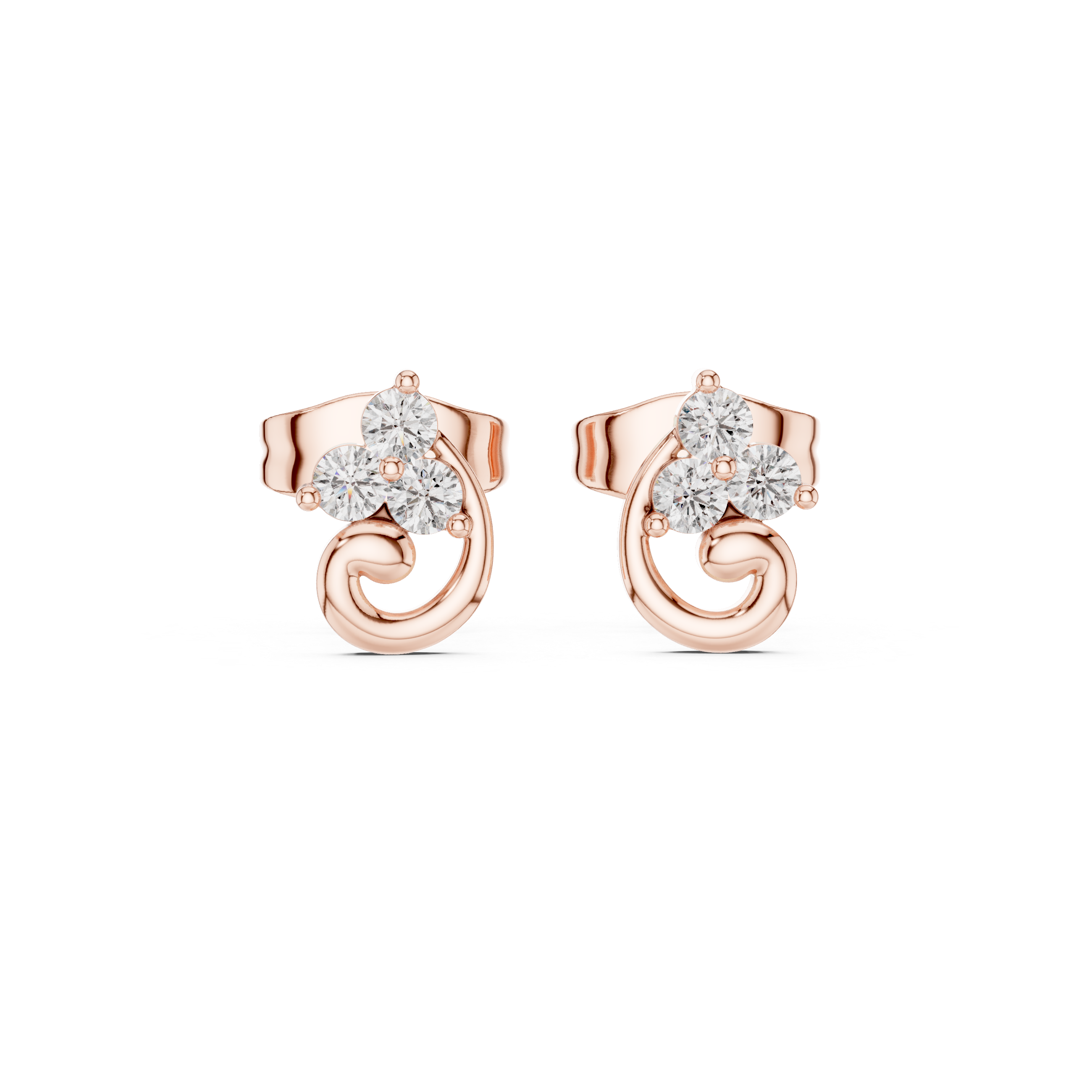 Silent Wish lab grown diamond earring design