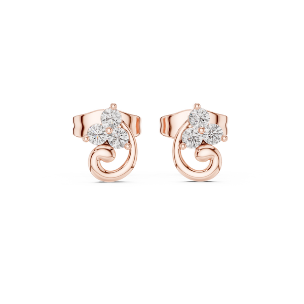 Silent Wish lab grown diamond earring design