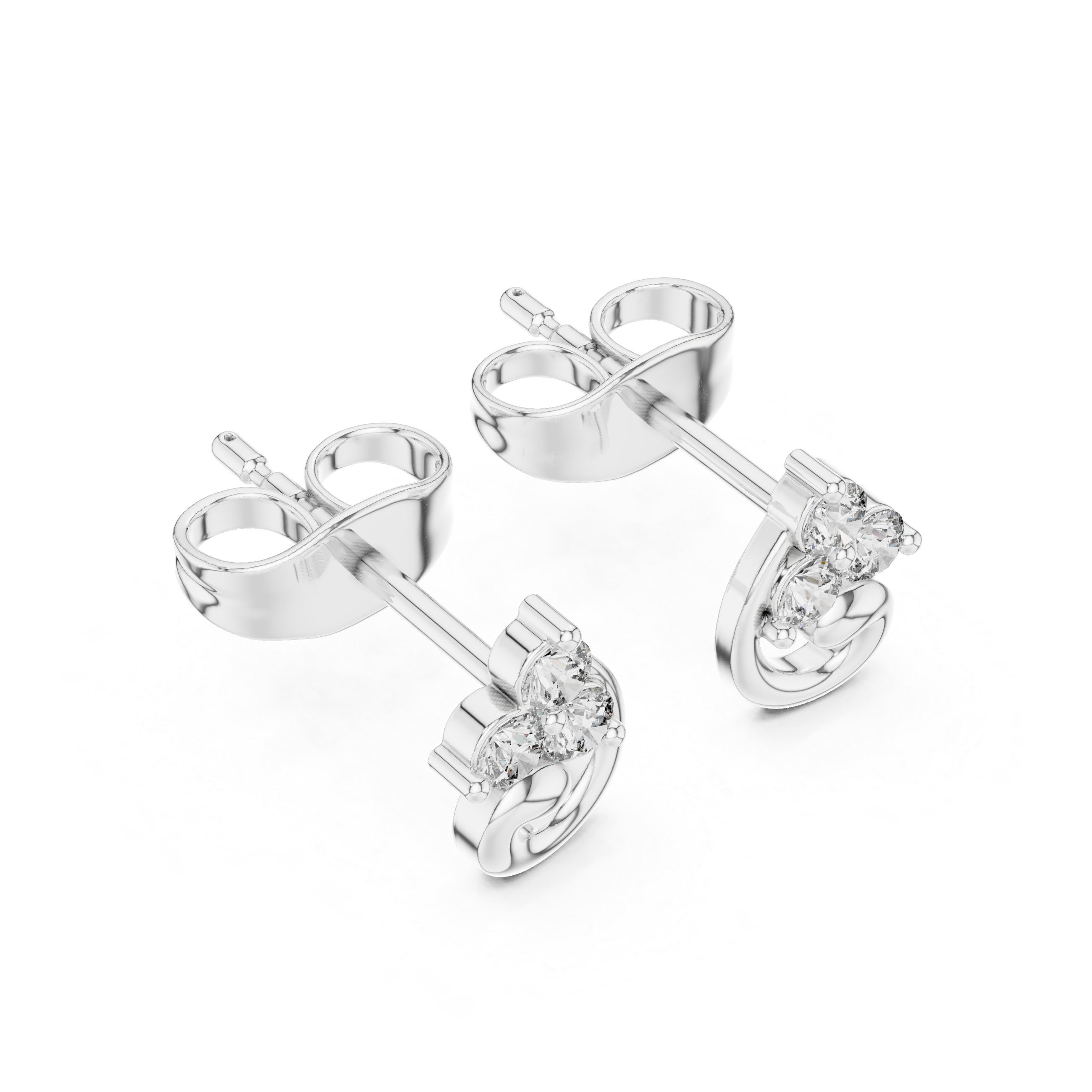 Silent Wish lab grown diamond earring design