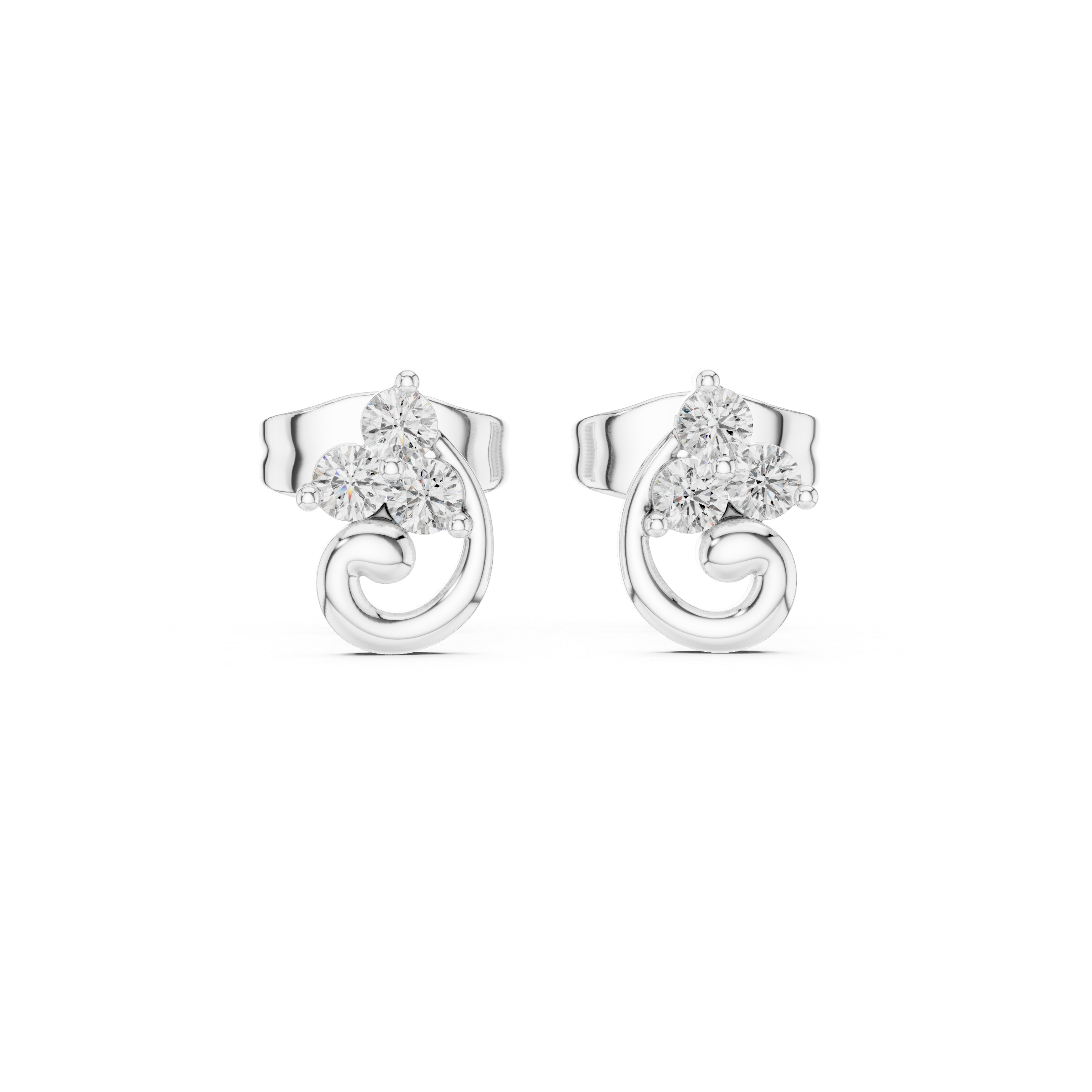 Silent Wish lab grown diamond earring design
